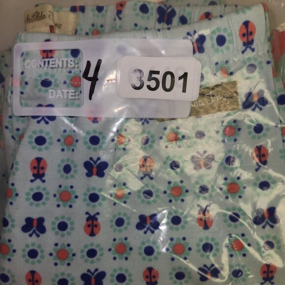 Matilda Jane Girls Ruffle Pants Size 10 Blue Multi-Color Ladybug & Butterfly Pat - Picture 7 of 7